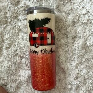 Christmas Tumbler.  Merry Christmas tumbler.  Straw included. New!